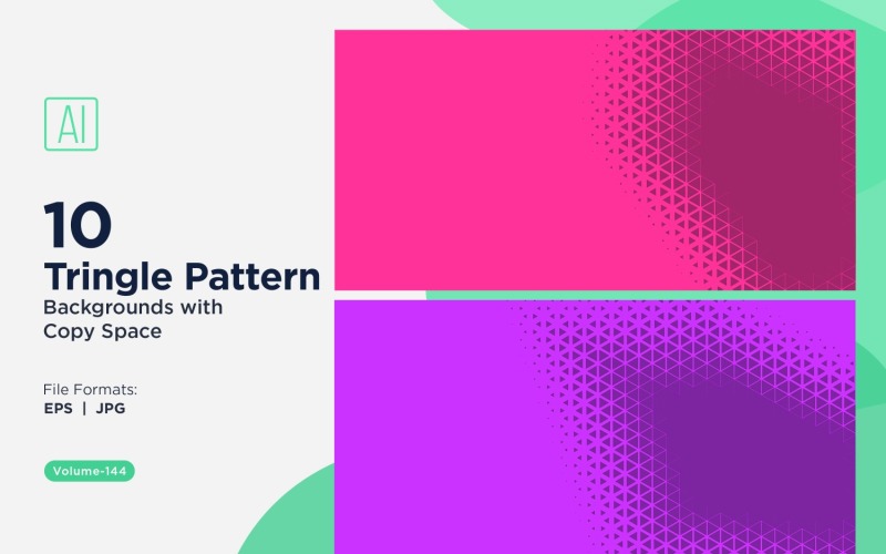 Dynamic Triangles Pattern Background for Creative Projects 144