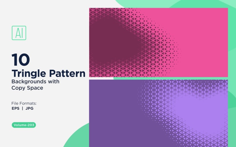 Dynamic Triangles Pattern Background for Creative Projects 203