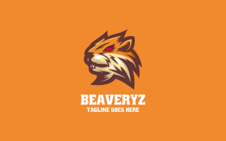 Beaver Simple Mascot Logo 1