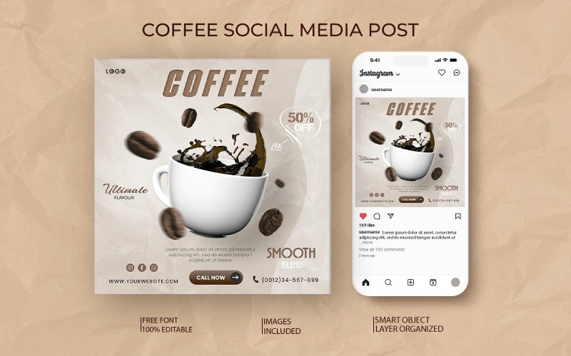 Coffee Shop Social Media Template