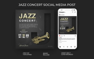 Jazz Concert Social Media Template