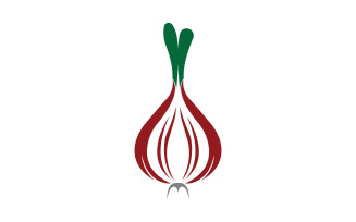 Onion vegetable icon logo vector version 3