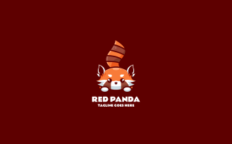 Red Panda Mascot Cartoon Logo Design 1