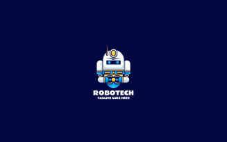 Robot Simple Mascot Logo Design 1