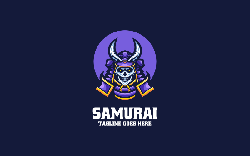 Samurai Skull E- Sport and Sport Logo 1 Logo Template