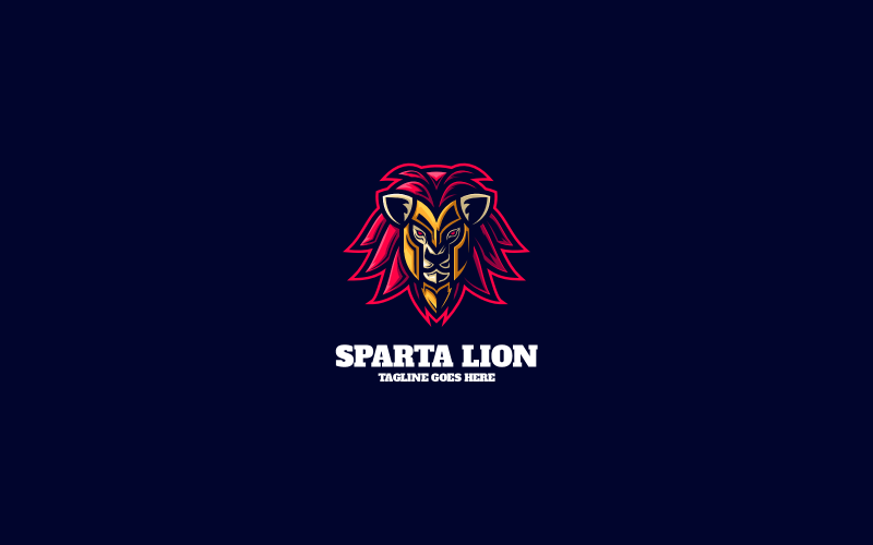 Sparta Lion E- Sport and Sport Logo Logo Template