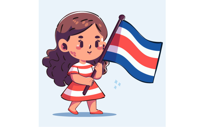 Background for Costa Rica Independence Day Illustration