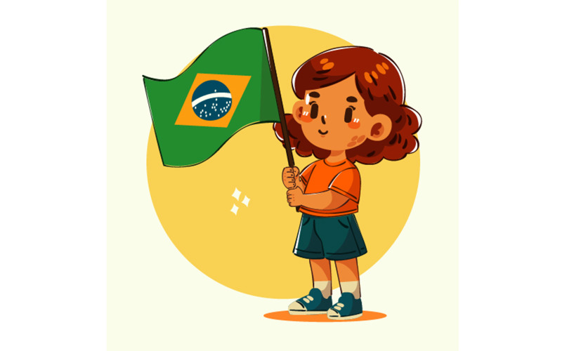 Brazil Independence Day Celebration Illustration