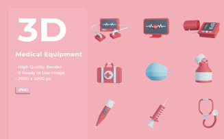 3D Medical Equipment Icon