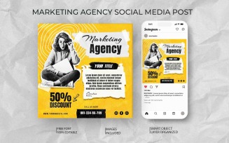 Stylish Collage Marketing Agency social media templates