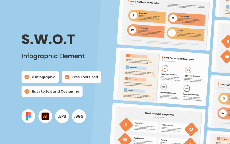 SWOT Infographic Template V1 Infographic Element