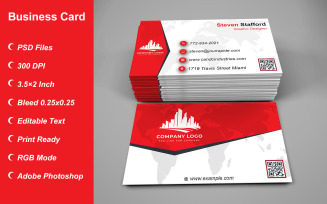 Business Card Template - E-card Template with Customizable Designs - 483