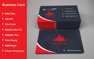 Business Card Template - E-card Template with Customizable Designs - 485