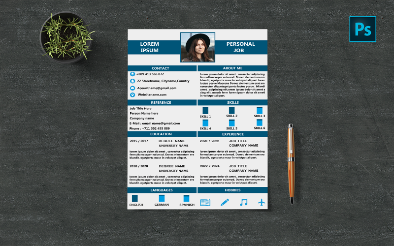 Elegant CV Resume Template