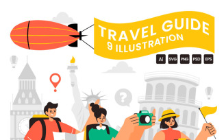 9 Travel Guide and Tour Illustration