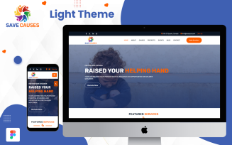 Save Causes NGO Figma Template For Multipage Website