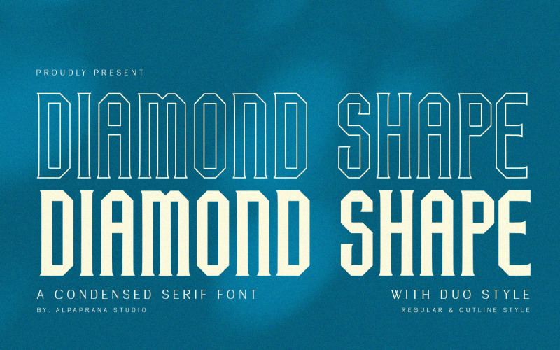 Diamond Shape - Serif Font