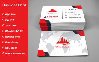 Business Card Template - E-card Template with Customizable Designs - 487