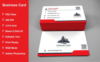 Business Card Template - E-card Template with Customizable Designs - 489