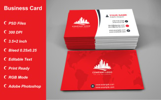 Business Card Template - E-card Template with Customizable Designs - 490