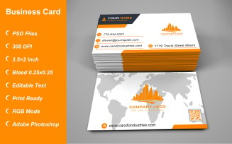 Business Card Template - E-card Template with Customizable Designs - 492