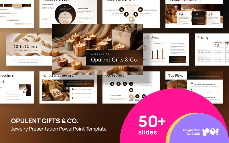 OPULENT GIFTS & CO. Jewelry Presentation PowerPoint Template