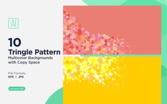 Colorful Triangles of Various Sizes Versatile Pattern Background 161