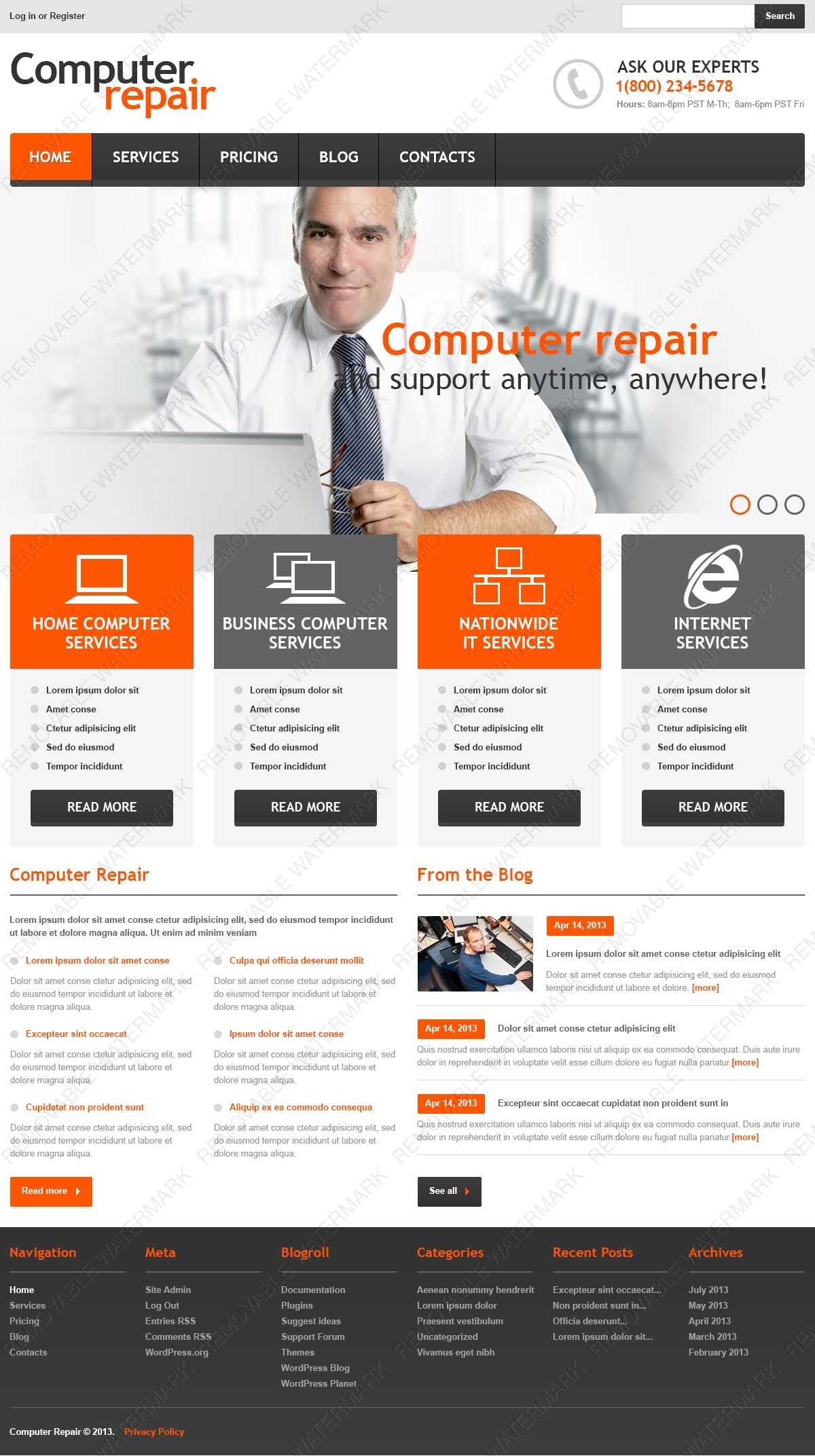 comrepair computer repair services wordpress theme nulled