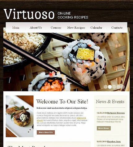 Cooking Premium Facebook HTML CMS Theme Big Screenshot Cooking Facebook HTML CMS Template Facebook Screenshot
