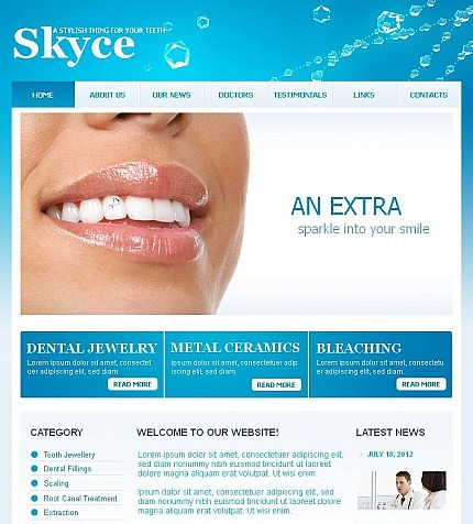 Dentistry Premium Facebook HTML CMS Theme Big Screenshot Dentistry Facebook HTML CMS Template Facebook Screenshot