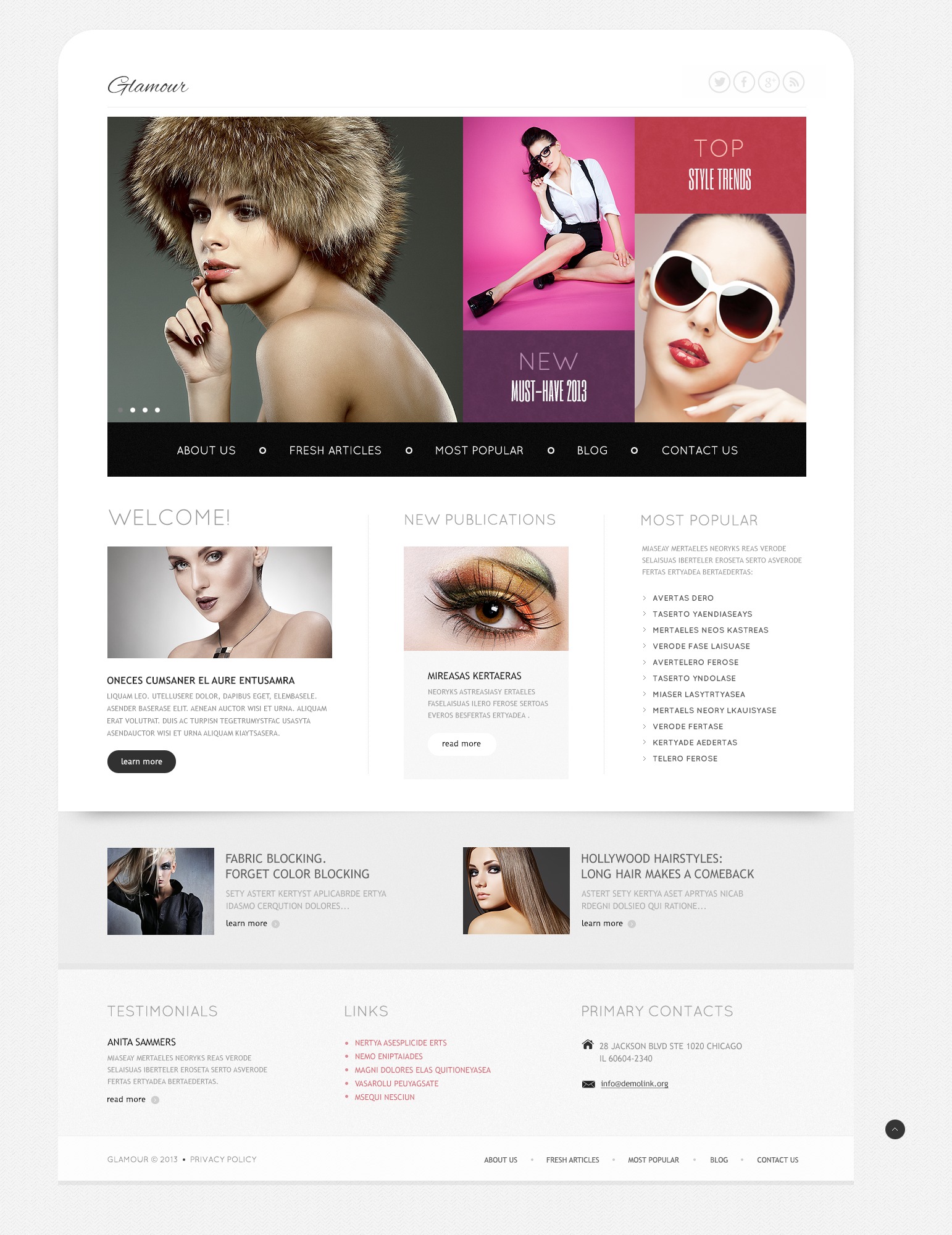 "Fashion Store" Responsive Joomla Template №44447 - screenshot