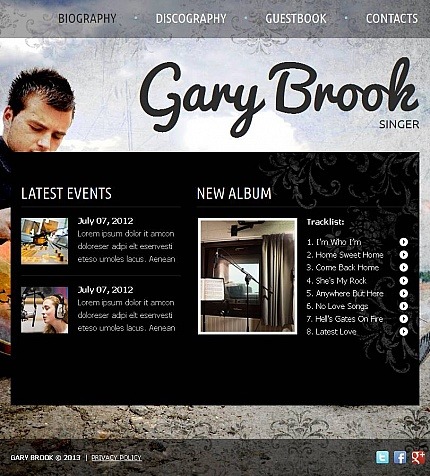 Music Store Premium Facebook HTML CMS Theme Big Screenshot Music Store Facebook HTML CMS Template Facebook Screenshot