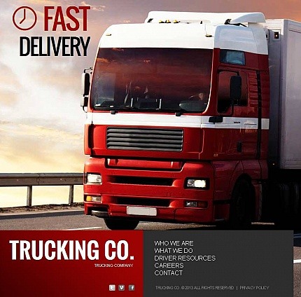 Trucking Premium Facebook HTML CMS Template Big Screenshot Trucking Facebook HTML CMS Template Facebook Screenshot