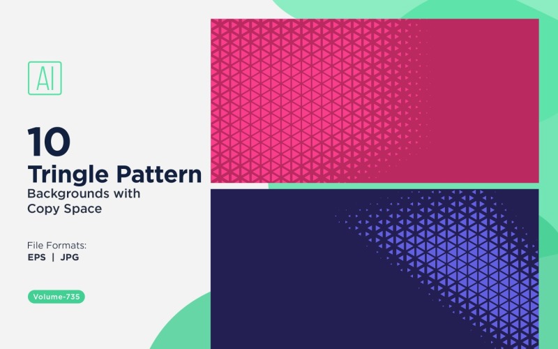 Dynamic Triangles Pattern Background for Creative Projects 735