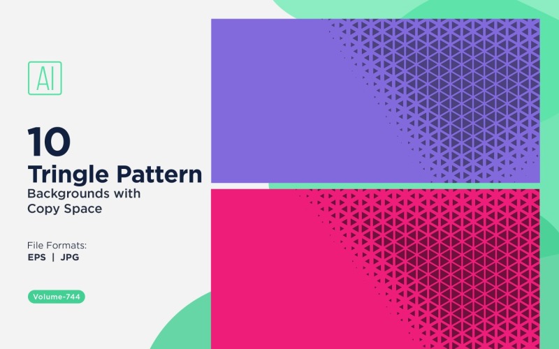 Dynamic Triangles Pattern Background for Creative Projects 744.