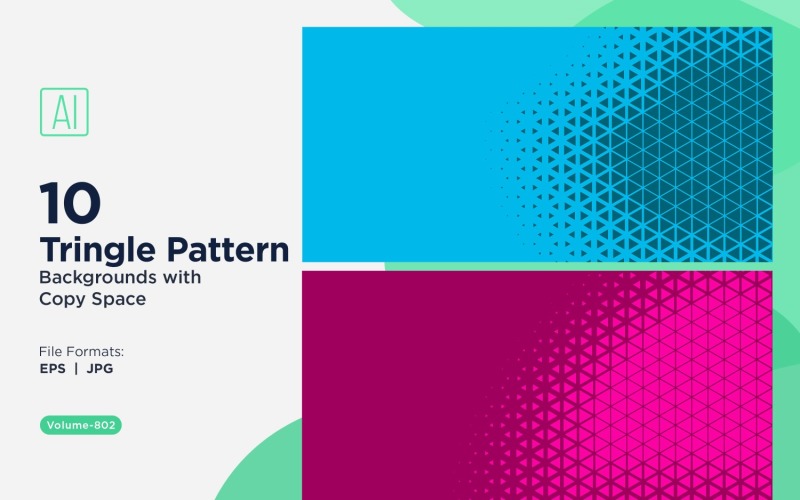 Dynamic Triangles Pattern Background for Creative Projects 802