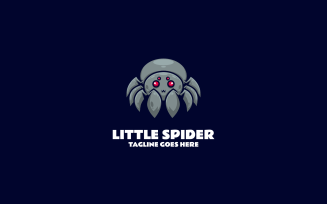 Little Spider Simple Mascot Logo