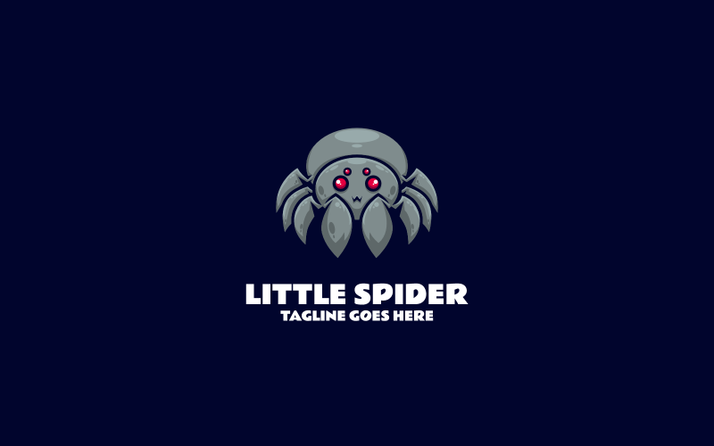 Little Spider Simple Mascot Logo Logo Template