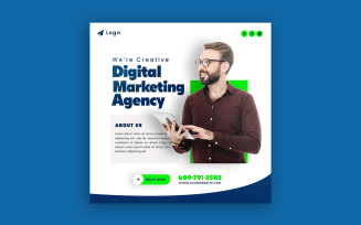 Creative Marketing Agency Social Media Post Template 2