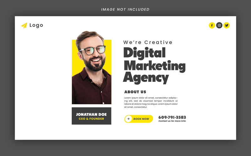 Marketing Agency Web Banner Template 2 Social Media