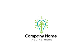 Green Idea & Planting Idea Logo template