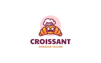 Croissant Mascot Cartoon Logo 2