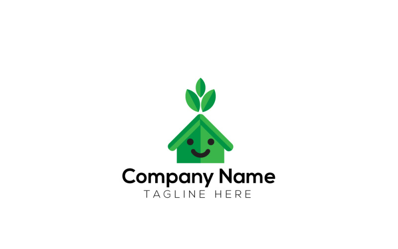 Eco House & Green Home Logo Logo Template