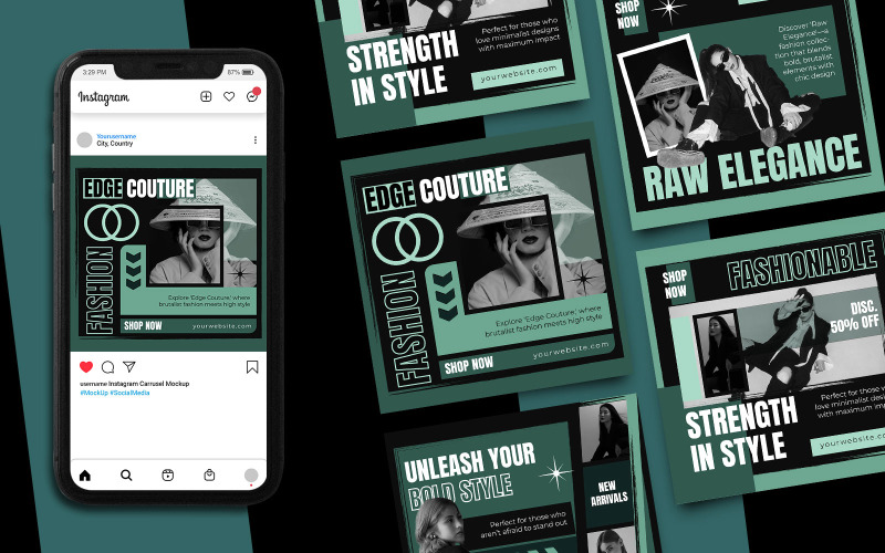 Fashion Instagram Post Template 5 Social Media
