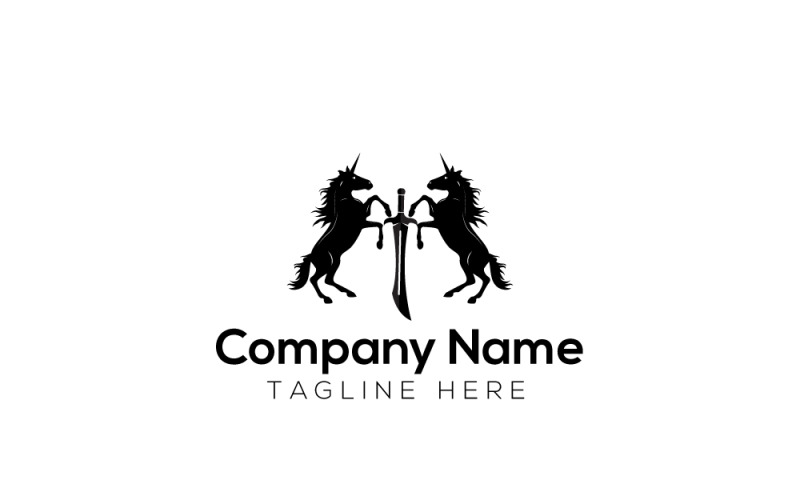 Horse Warrior Logo Design Logo Template