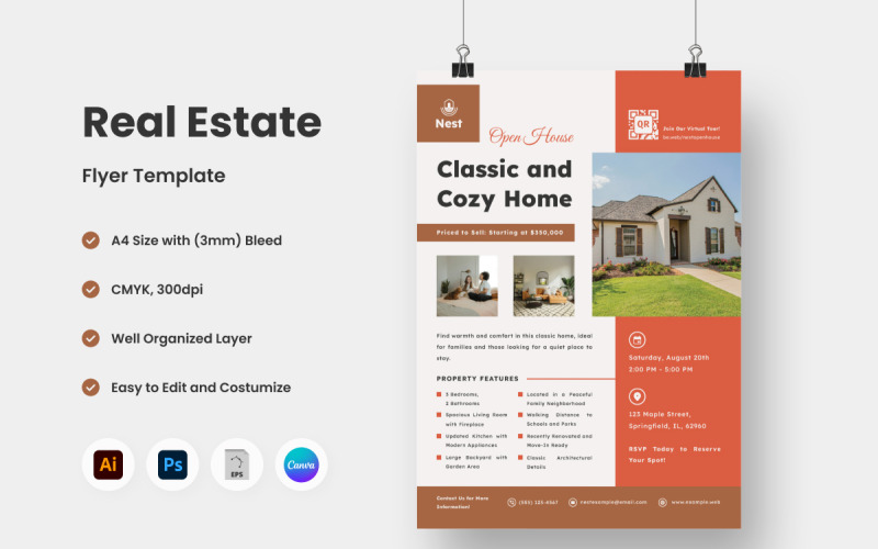 Modern Real Estate Flyer Template V2 Corporate Identity