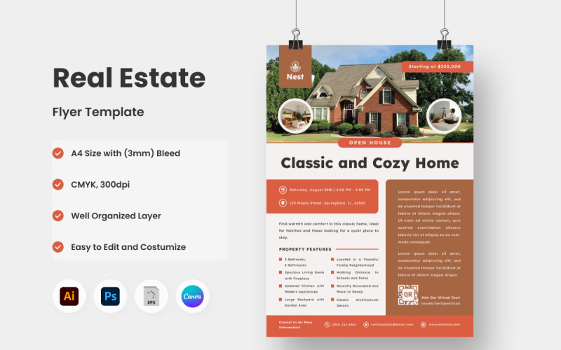Modern Real Estate Flyer Template V3 Corporate Identity