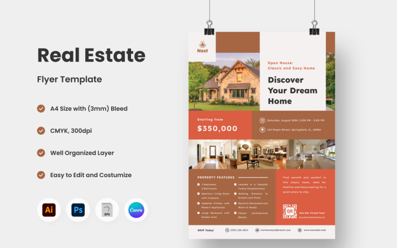 Modern Real Estate Flyer Template V4 Corporate Identity