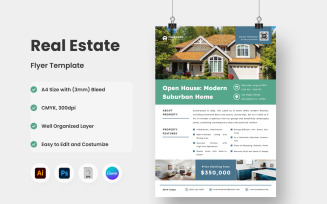 Modern Real Estate Flyer Template V8