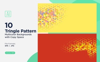 Colorful Triangles of Various Sizes Versatile Pattern Background 1087